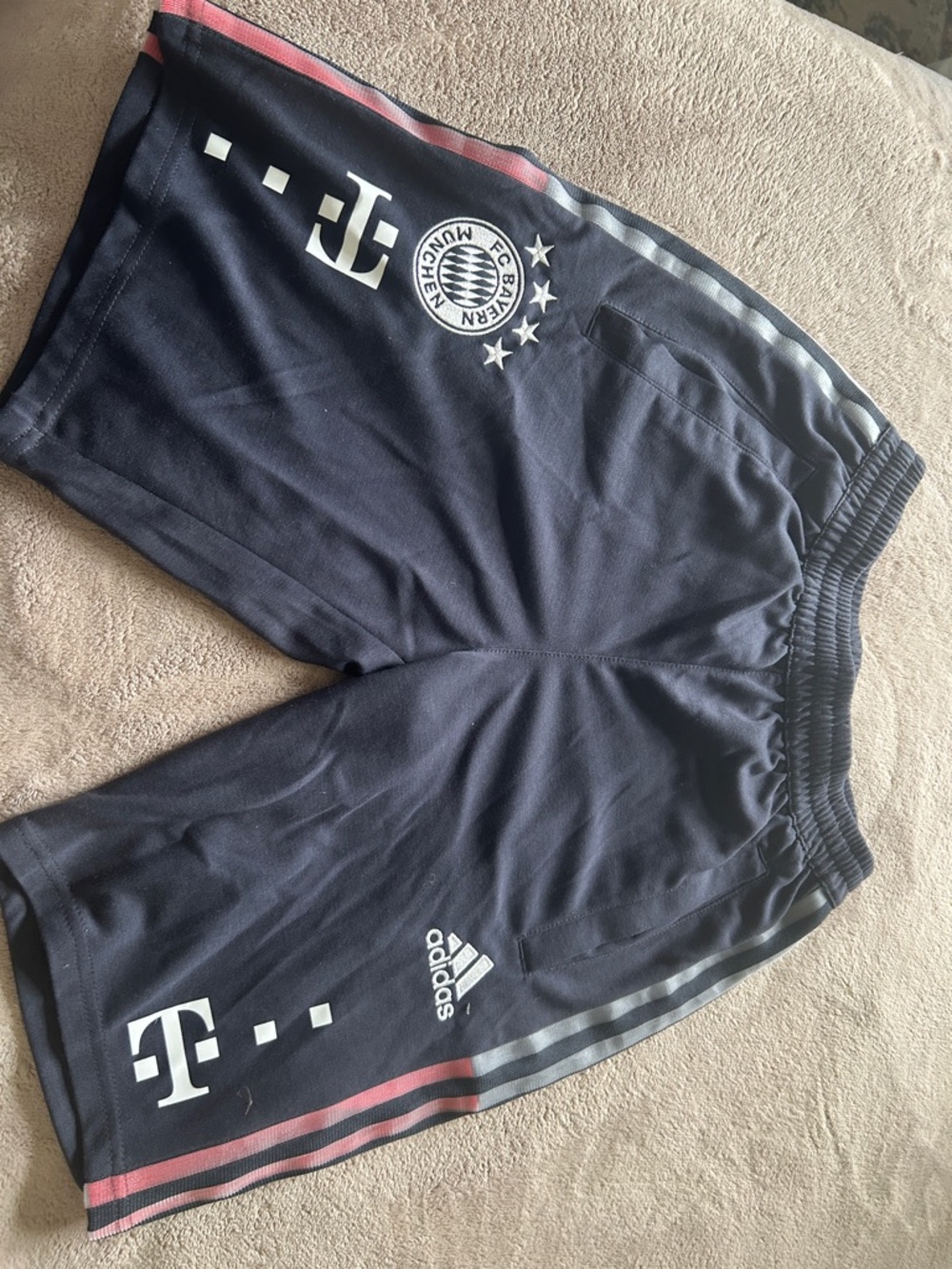 Adidas FC Bayern München Training Shorts Gray Telekom Sponsor Soccer